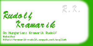 rudolf kramarik business card